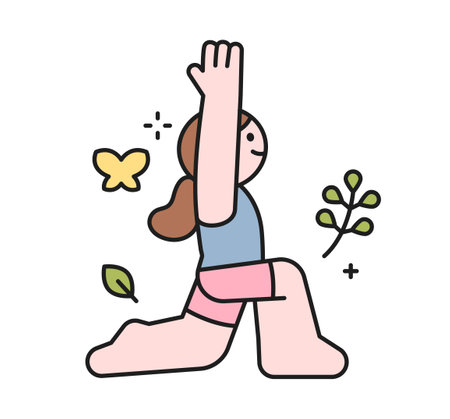 Hobby class. yoga classes. healthy life.のイラスト素材