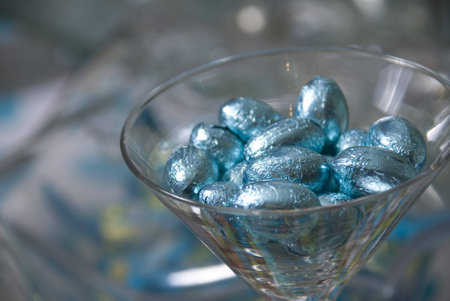 candies filled in a glass glass