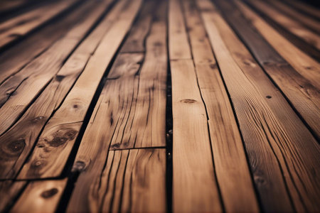 Wooden floor, close-up, selective focus, tonedの素材