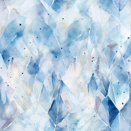 Abstract watercolor background with blue and white elements. Hand-drawn illustration.の素材