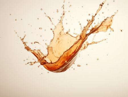 orange juice splash isolated on white background. Orange liquid splash. 3d renderingの素材