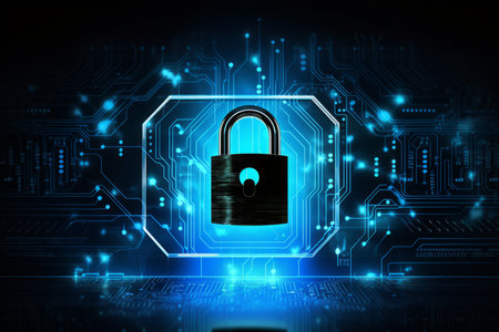 Cyber security concept. Protect mechanism, system privacy. Vector illustrationの素材