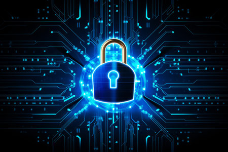 Cyber security concept. Protect mechanism, system privacy. Vector illustrationの素材