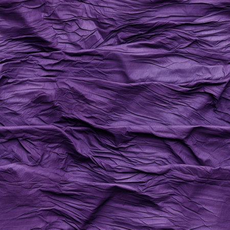 Purple crumpled fabric as a background. Texture, patternの素材