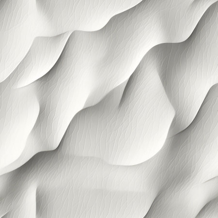 Abstract white wavy background. 3d rendering, 3d illustration.の素材