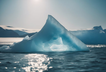 Icebergs floating in Glacier Lagoon, Antarctic Peninsula, Antarcticaの素材