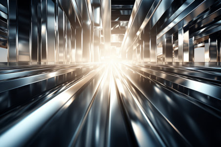 3d rendering of abstract technology background. Futuristic architecture background.の素材