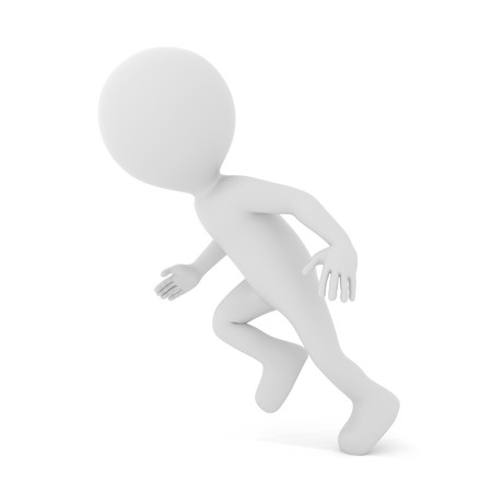 Man running. 3D renderingの写真素材