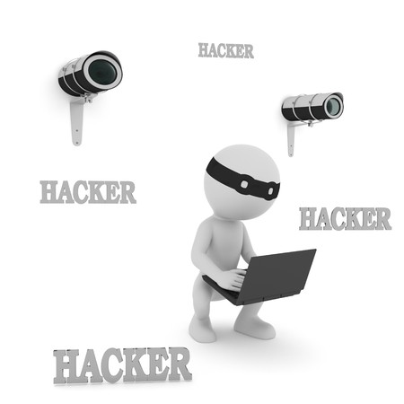 Hacker. 3D renderingの写真素材