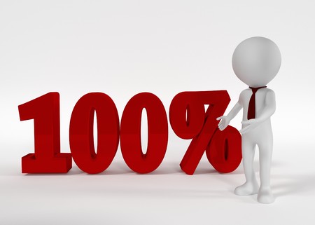 100 percent off, sale background. 3D renderingの写真素材