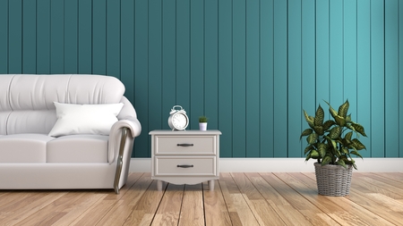 Modern interior - Living room and Soft Sofa on wall dark,3d renderingの写真素材
