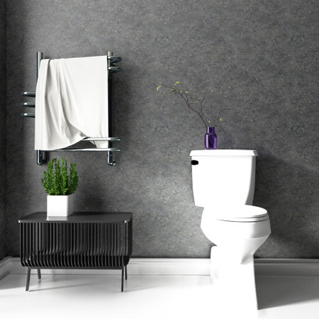 Bath room interior design - modern style. 3d rendering