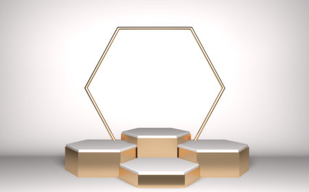 White Abstract podium show cosmetic product geometric japanese style.3D renderingの写真素材