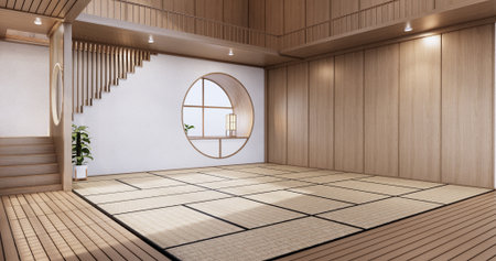 Empty - Clean modern room japanese style.3D renderingの写真素材