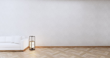 Sofa furniture and mockup modern room design minimal.3D renderingの写真素材