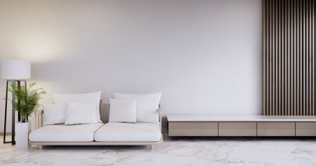 Sofa furniture and mockup modern room design minimal.3D renderingの写真素材