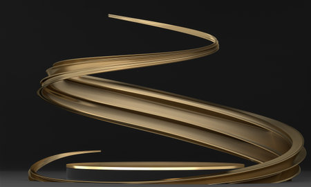 Abstract black stage podium decoration suitable for products.3D rendering