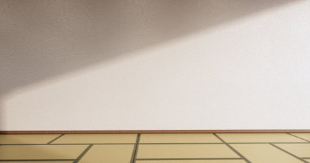 yoga interior design,cleaning minimalist room japan style. 3D renderingの写真素材