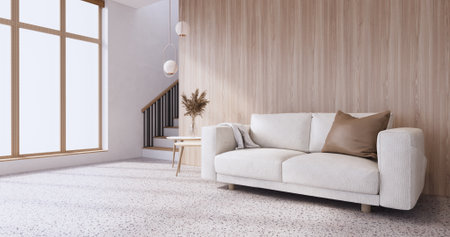 Sofa armchair on Living room empty japanese style