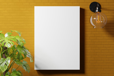 mock up brick wall background 3D illustration renderingの写真素材