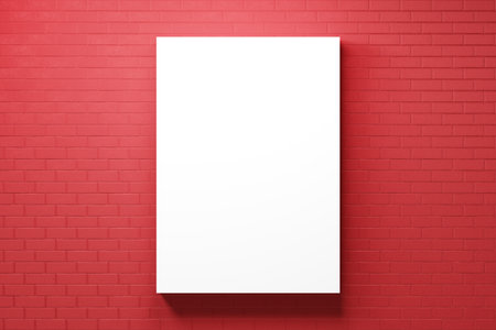 mock up brick wall background 3D illustration renderingの写真素材