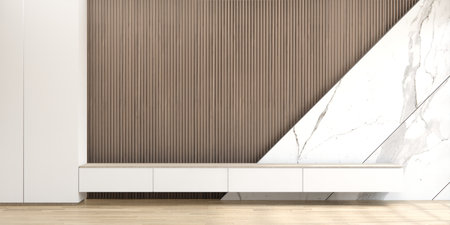 cabinet in modern empty room Japanese - zen style,minimal designs.
