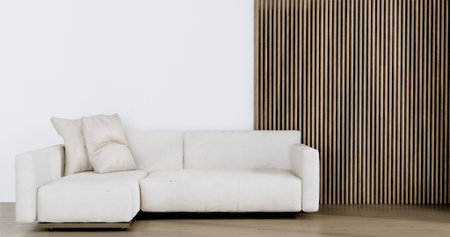 Sofa furniture and modern room interior design minimal.