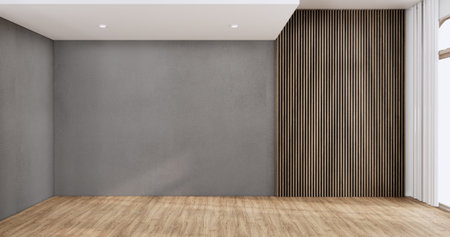 white Empty wooden room, Cleaning japan room interior, 3D renderingの写真素材