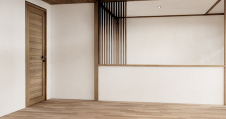white Empty wooden room, Cleaning japan room interiorの写真素材