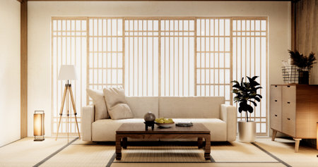 Sofa furniture and modern room interior design minimalの写真素材
