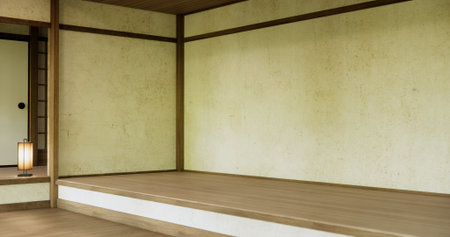 Empty room, original Japanese style mixed with modern minimal.の写真素材