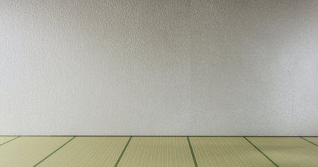 Standard Empty room japan and tatami mat floor. 3D renderingの写真素材