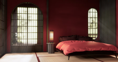 red room japanese traditional style.の写真素材