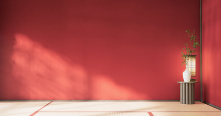 red room japanese traditional style.の写真素材