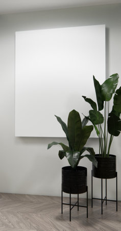 Scene on interior design modern style.3D renderingの写真素材