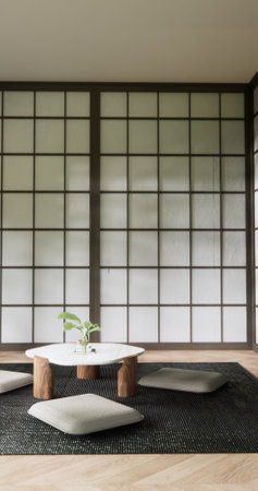 Japan Room Design Japanese style. 3D renderingの写真素材