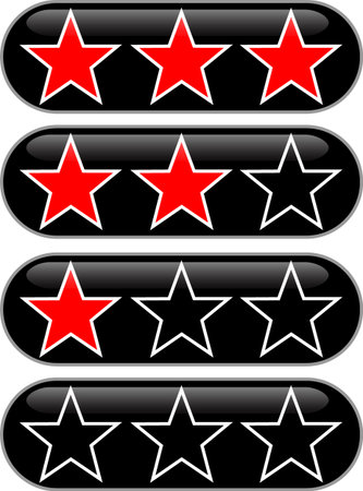 Stars rating button to rate the qualityのイラスト素材