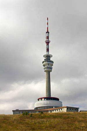 TV transmitter on the hill of Pradedの写真素材