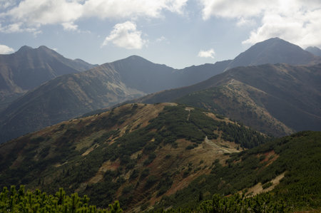 Western Tatras (Rohace) Mountains, view from the peak Lucnaの写真素材