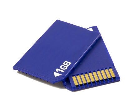 Memory Stick Pro Duo memory card for digital camera の写真素材