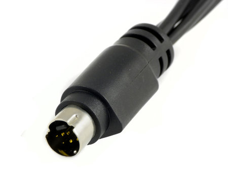 Closeup of keyboard cable for personal computer の写真素材