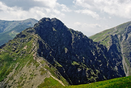 Panorama of peak in the Western Tatras (Rohace)の写真素材