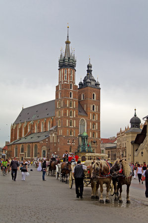 St  Mary s Church in Krakow, Polandのeditorial素材
