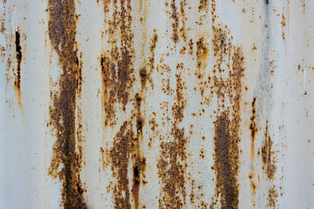 Abstract white metal rusty old iron plate