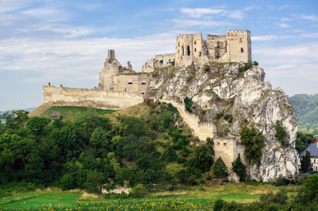 Historical Beckov castle near the Trencin city in Slovakia, Europeのeditorial素材