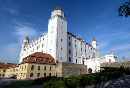 Bratislava Castle in Slovakia in nice summer dayのeditorial素材