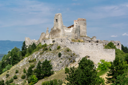 Ruins of Cachtice castle in Slovakia, Europeのeditorial素材