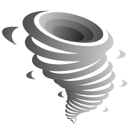Illustration of a hurricane as a natural disaster which can be used as an iconの写真素材