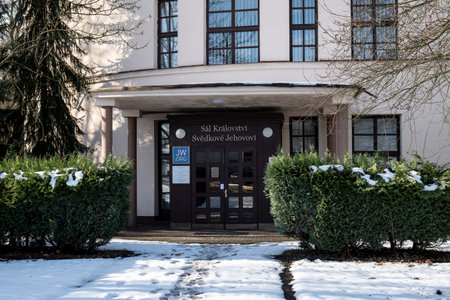 OSTRAVA, CZECH REPUBLIC - JANUARY 20, 2021: The building called Hall of the Kingdom of Jehovah Witnesses in Ostravaのeditorial素材