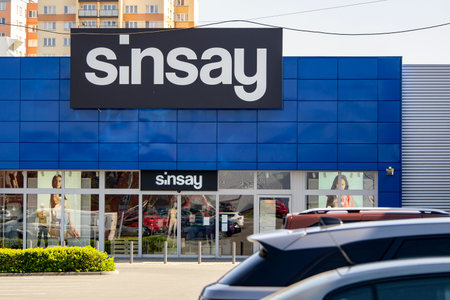 OSTRAVA, CZECH REPUBLIC - APRIL 28, 2021: The entrance to the Sinsay fashion store which sells...